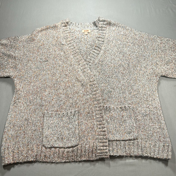 EVRI Open Front Cardigan Sweater in Oatmeal- Size 3X - Picture 2 of 13